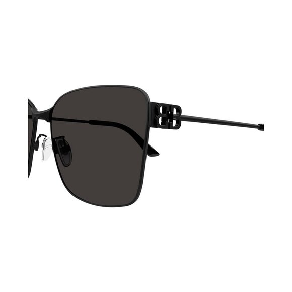 New BALENCIAGA Everyday Black Square BB0338SK 001 Sunglasses Women - Picture 3 of 4